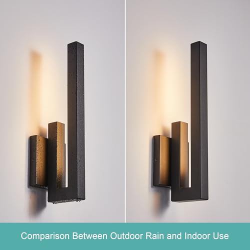 15" Ht Modern Minimalist Linear Outdoor Wall Light