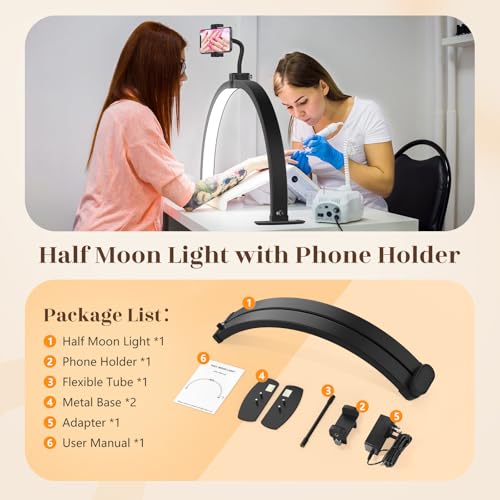 Half Moon Light for Nail Desk