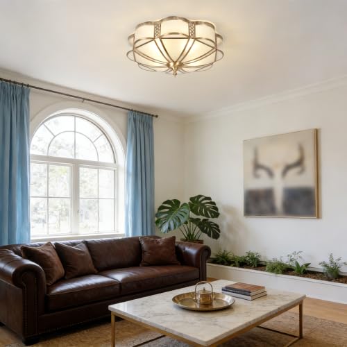 Brass Flush Mount Ceiling Light