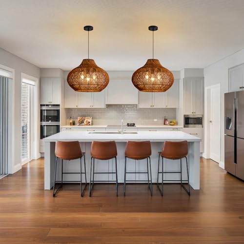 18.9" Rattan Pendant Light