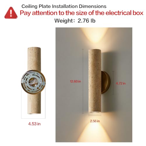 Natural Yellow Cave Stone Wall Sconce