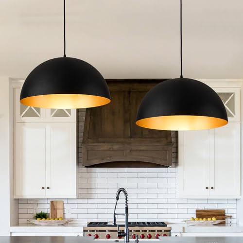 16 Inch Industrial Pendant Lighting for Kitchen Island (2 Count)