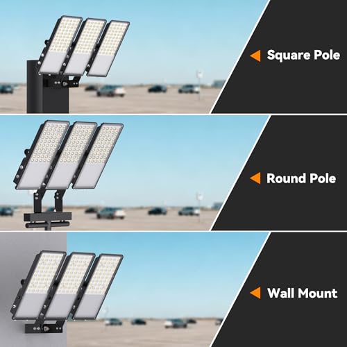 300W Upgraded LED Parking Lot Light with Photocell 45000lm 5000K
