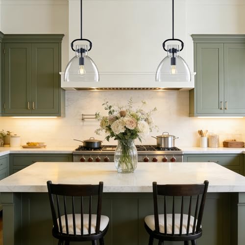 9.8'' Glass Pendant Lights Kitchen Island