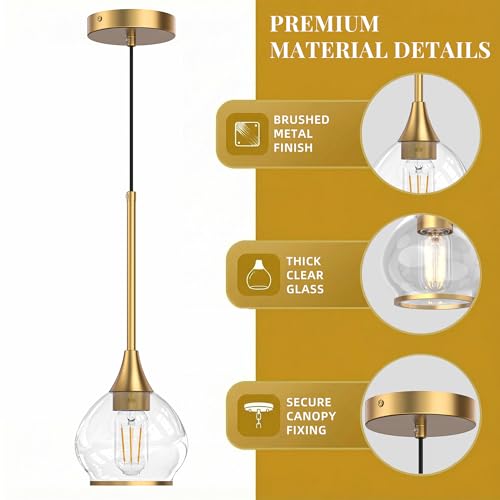 Gold Pendant Light Kitchen Island
