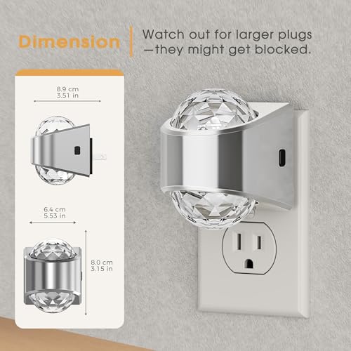 Night Light Sliver Night Lights Plug into Wall LED Projector