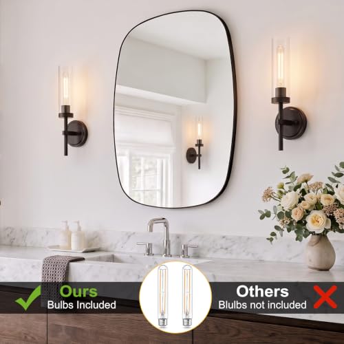 Oil Rubbed Bronze Wall Sconces Set of Two