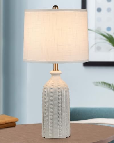 White Ceramic Table Lamp 24.5"