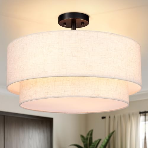 20 inch Semi Flush Mount Ceiling Light Fixture with 4 Light