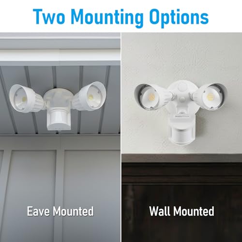 3CCT Motion Sensor Security Lights Dusk to Dawn IP65 White
