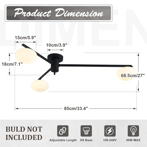 Sputnik Ceiling Light Fixture