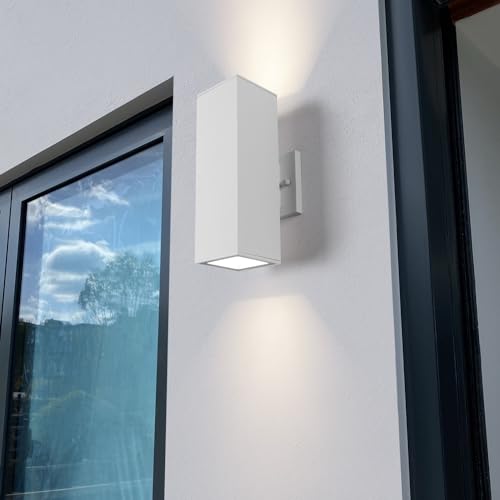 12" Modern Outdoor Porch Light in 2 Lights (2 Count)