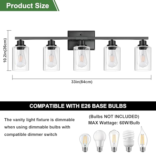 5 Light Bathroom Light Fixtures