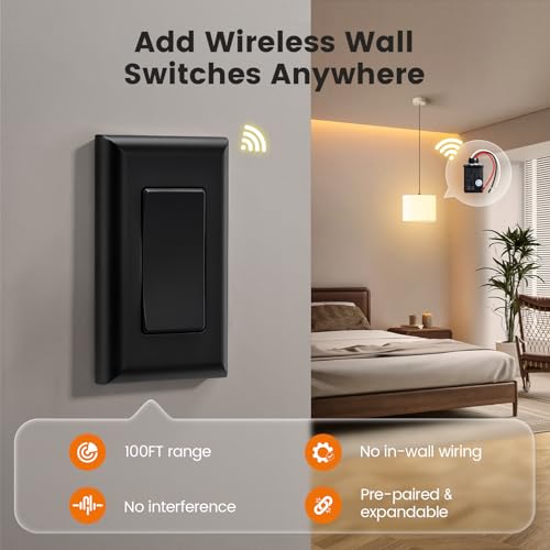 Wireless Light Switch and Receiver Kit