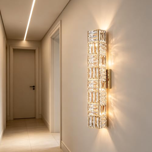 Modern Gold Crystal Wall Sconce