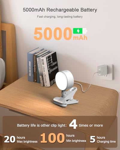 Clip on Light 5000mAh Rechargeable Battery