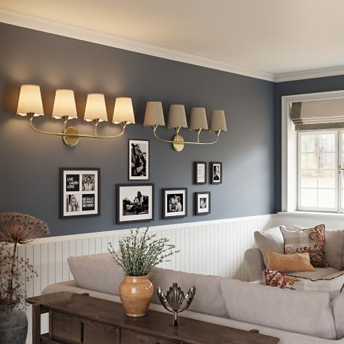 Bathroom Light Fixtures Over Mirror (Gold / 4 Light)