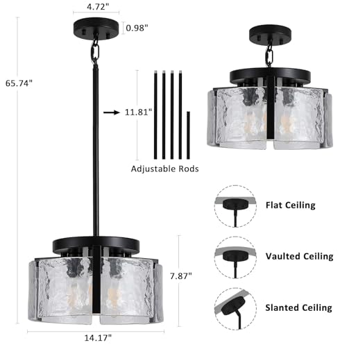 Black Chandeliers for Dining Room Light Fixture
