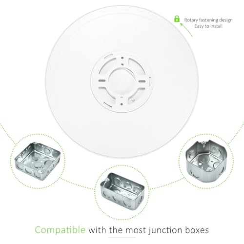 LED Flush Mount Ceiling Light 15in Thin 3CCT White Wired