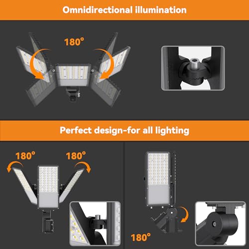 200W Upgraded LED Parking Lot Light with Photocell 30000lm 5000K