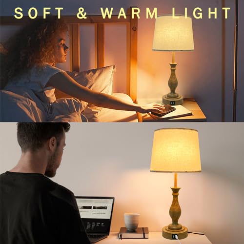 Farmhouse Table Lamp Touch Control 3