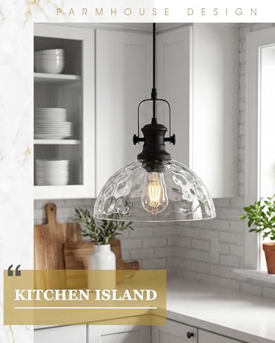 10.5" Black Pendant Light for Kitchen Island