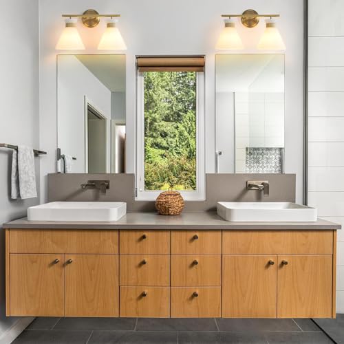 Gold Bathroom Light Fixtures (2 Count)