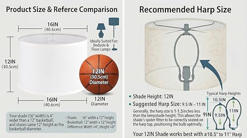 Large Drum Lamp Shade