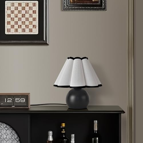 Matte Black Small Bedside Mini Table Lamp for Bedroom