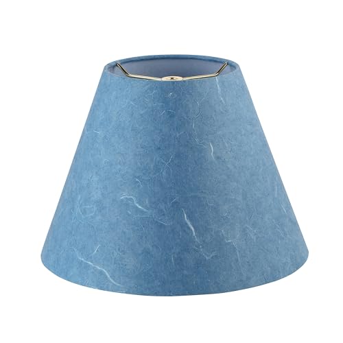 32641 Transitional Empire Shape Spider Construction Lamp Shade in Denim Blue