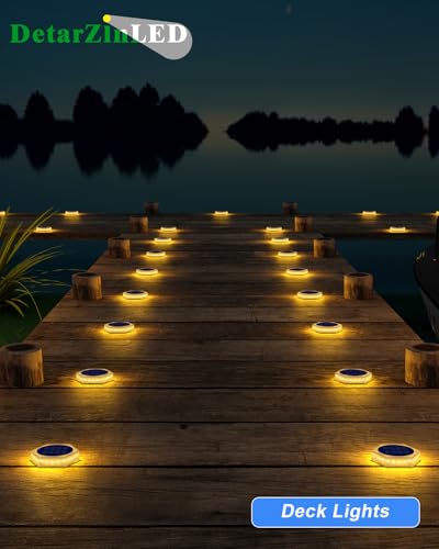 Stick on Solar Step Lights Outdoor 4 Pack Warm White Hexagon (4 Count)