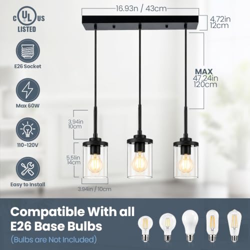 3 Light Pendant Light Fixtures