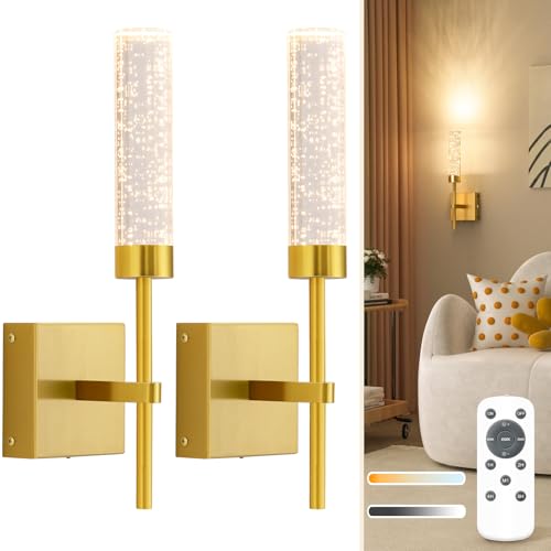 Crystal Inspired Bubble Wireless Wall Sconces (2 Count)
