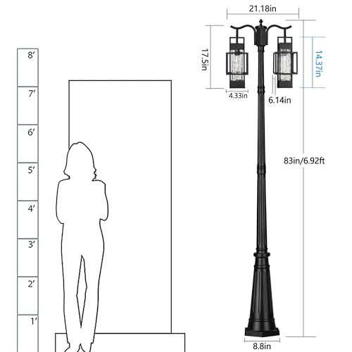 Modern Outdoor Lamp Post Light 2