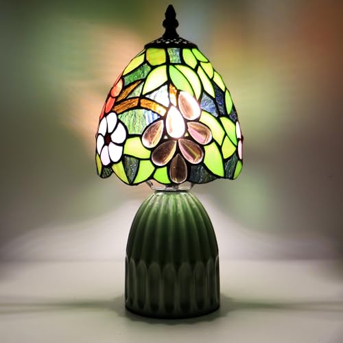 Tiffany Stained Glass Mushroom Table Lamp 12.5 Inch
