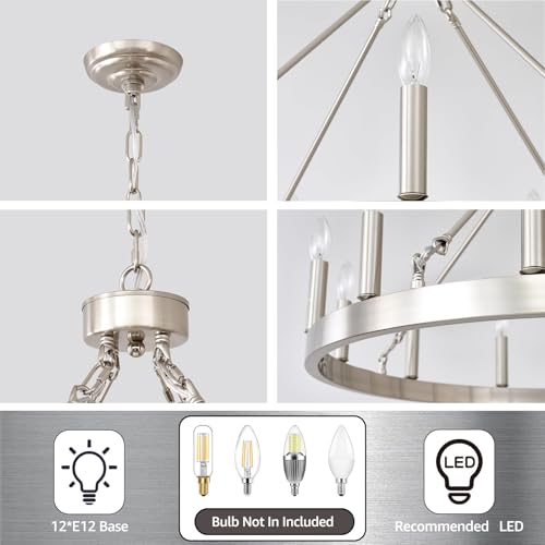 32" Silver Chandelier 12
