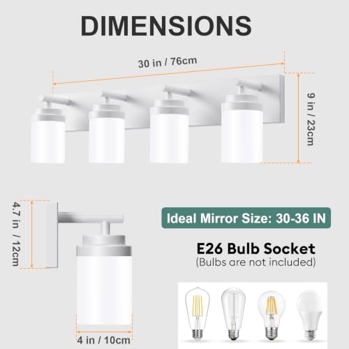 Bathroom Light Fixture White