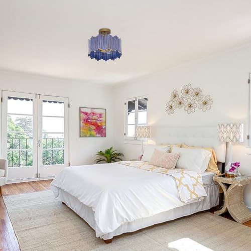 Antique Brass Ceiling Light Fixture in Drum Shape