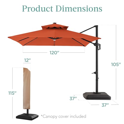 10x10ft Cantilever Patio Umbrella w