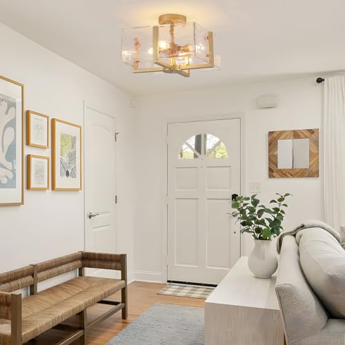 Gold Flush Mount Ceiling Light (4 Count)
