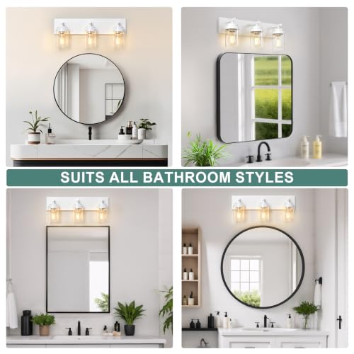 Bathroom Light Fixture White