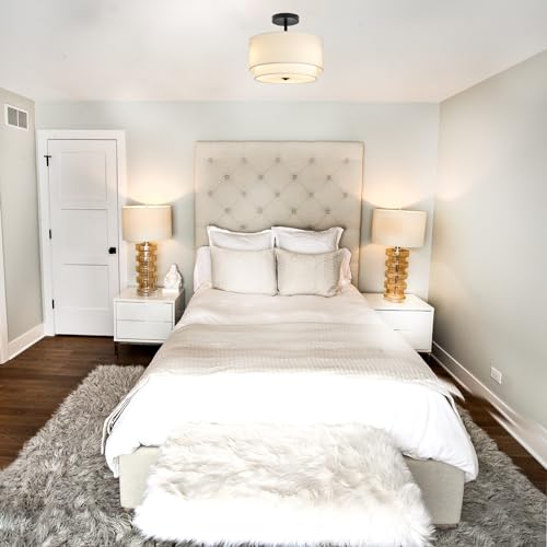 3 Light Semi Flush Mount Ceiling Light Fixture