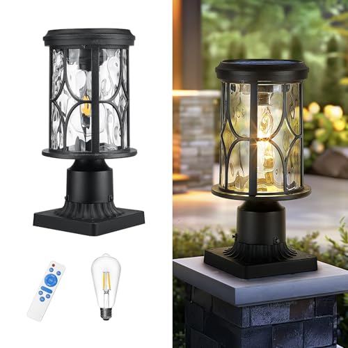 Outdoor Solar Column Light with Pier Mount