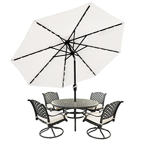 9ft Patio Umbrella with Solar Lights