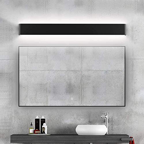 39.3inch Modern Black Vanity Light Fixtures LED Bathroom Wall Light Up and Down Bathroom Lighting Fixtures Cold White Light 6000K