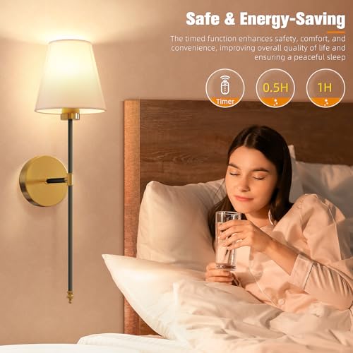 Battery Operated Wall Sconce Set of 2 (2 Count)