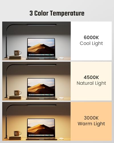 Eye Caring LED Desk Lamp Work Lamp Office Lamp with Side Clamp