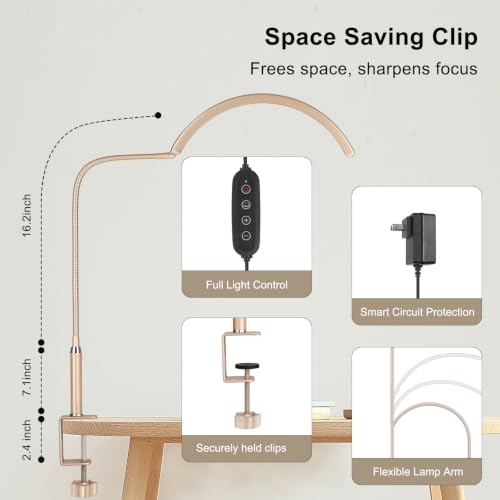 Professional Half Moon LED Desk Light for Nail Techs & Artists
