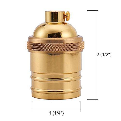 6 Pack Screw Thread Keyless Brass Light Socket (6 Count)