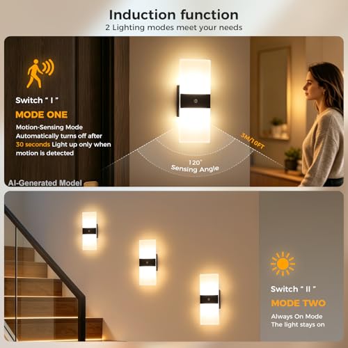 Hardwired Motion Sensor Wall Sconce 2